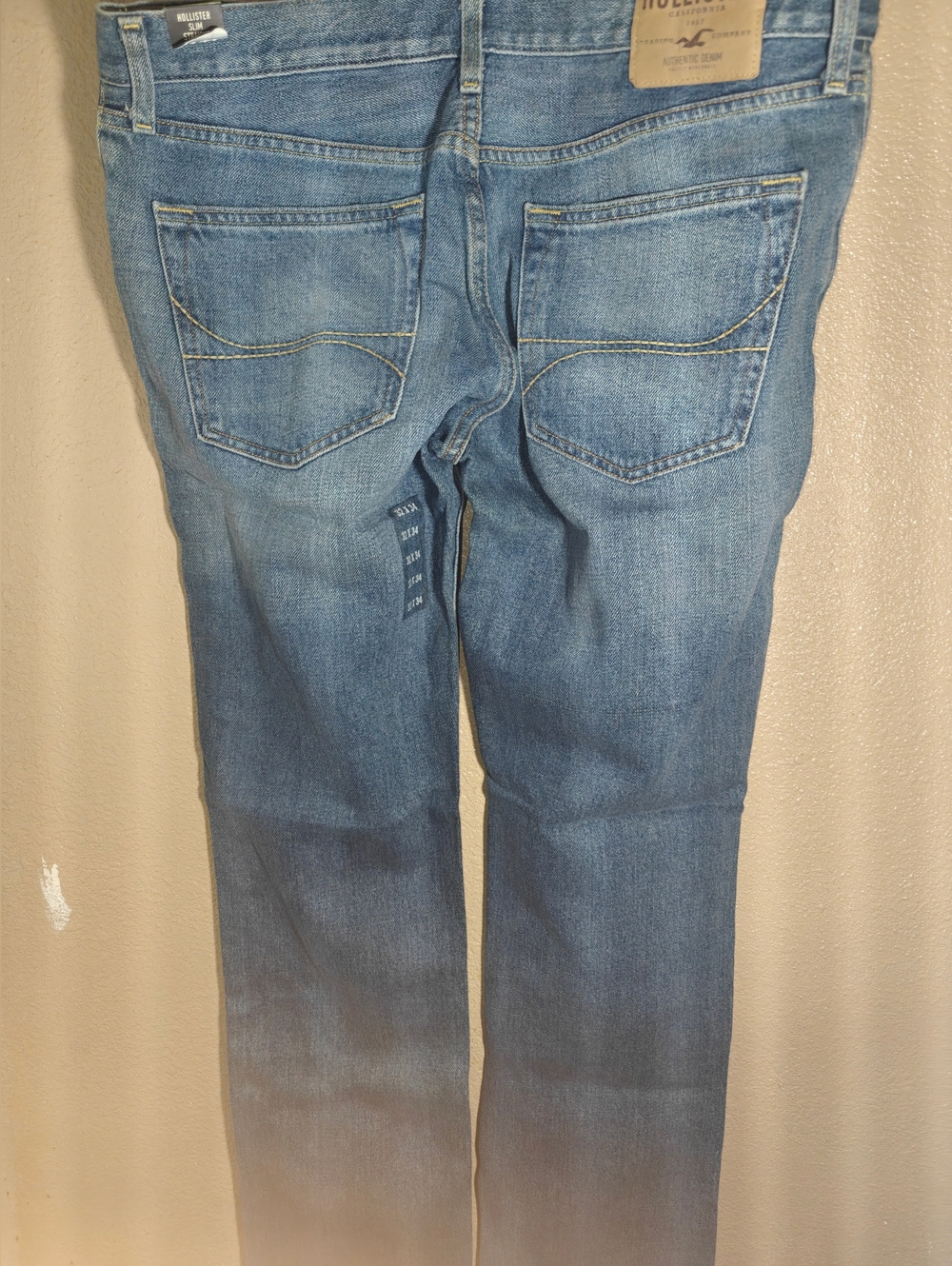 Hollister Mid Wash Blue Straight Leg Jeans